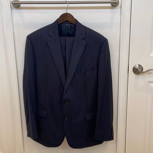 LAUREN RALPH LAUREN Men’s Two Piece Navy Pinstripe Suit